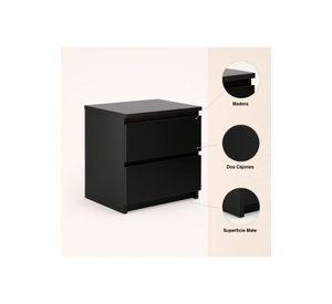 Pack de 2 Veladores Cajon Doble Minimal 30x40 Oscuro