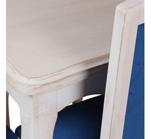 Comedor 8 Sillas Normando 100x200 respaldo tapizado Azul