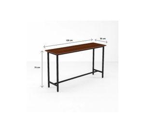Mesa de Arrimo o Bar Alta Rustik - Madera Oscura Walnut