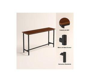Mesa de Arrimo o Bar Alta Rustik - Madera Oscura Walnut