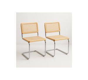 Pack de 2 Sillas Breuer Madera y Rattan - Madera
