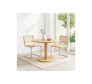 Pack de 2 Sillas Breuer Madera y Rattan - Madera