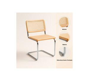 Pack de 2 Sillas Breuer Madera y Rattan - Madera