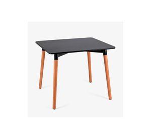 Mesa Cuadrada de Comedor Eames 80x80cm - Negra