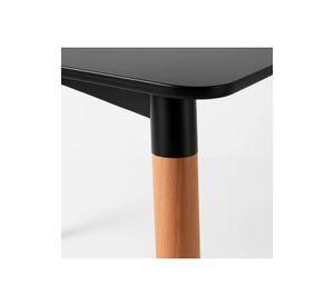 Mesa Cuadrada de Comedor Eames 80x80cm - Negra