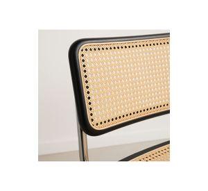 Pack de 2 Sillas Breuer Madera y Rattan - Negras