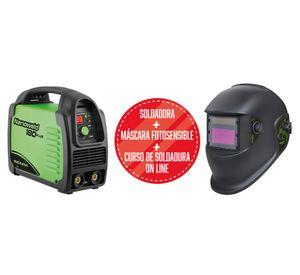 Soldadora Nanoweld 180A + máscara + curso