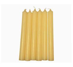 Vela vela candelabro mostaza 6 unidades