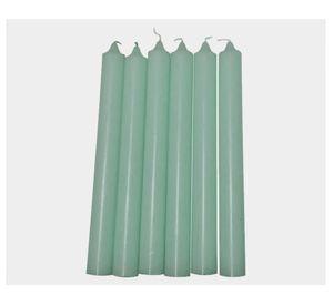 Vela vela candelabro verde 6 unidades