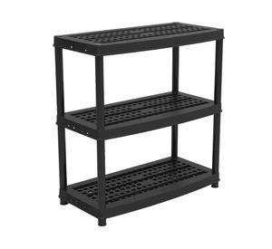 Estante ventilado 3 niveles negro