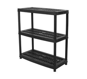 Estante ventilado 3 niveles negro