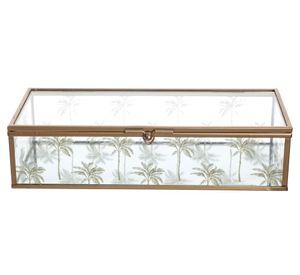 Caja decorativa Palmeras EA vidrio