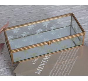 Caja decorativa Palmeras EA vidrio
