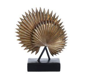 Figura decorativa Hojas doradas 24.5x8x28 cm