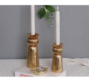Portavela Alto dorado 7.5 cm