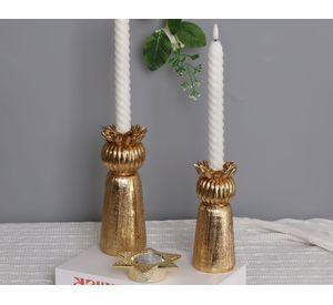 Portavela Alto dorado 7 cm