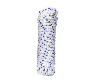 Polipropileno trenzado blanco/azul 10 mm x 10 m