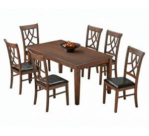 Juego de comedor 6 sillas Asturias 74x160x90 cm
