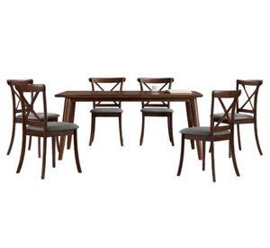 Juego de comedor 6 sillas Madrid 74x160x85 cm