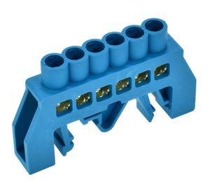 Barra aislada 6 Polos azul