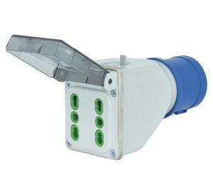 Adaptador industrial 73101 10/16A 250V