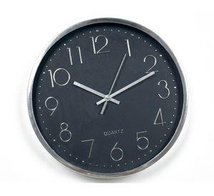 Reloj pared negro/plateado 30 cm