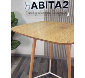 Mesa Alta Estilo N rdico con Cubierta de MDF 70X70 CM