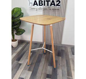 Mesa Alta Estilo N rdico con Cubierta de MDF 70X70 CM