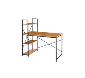 Escritorio Industrial Home Office con Repisas Oslo - Madera Clara