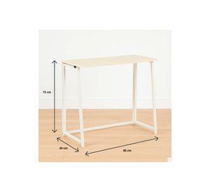 Escritorio Flex Compacto Mdf - Natural Blanca