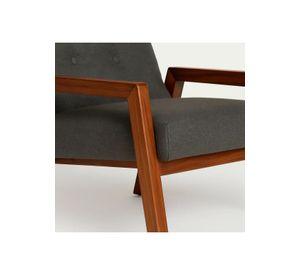 Sillón Marlow de Terciopelo - Gris Oscuro