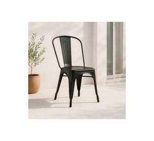 Silla Tolix de Comedor o Terraza Exterior - Negra