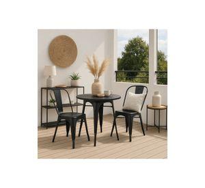 Silla Tolix de Comedor o Terraza Exterior - Negra