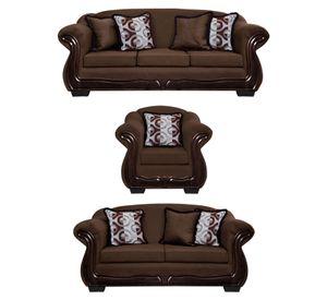 Living Con Resorte Estructural 8 Cuerpos Búfalo 4+3+1 Chenille