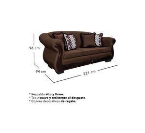 Living Con Resorte Estructural 8 Cuerpos Búfalo 4+3+1 Chenille