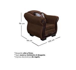 Living Con Resorte Estructural 8 Cuerpos Búfalo 4+3+1 Chenille