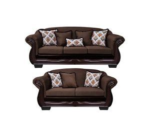 Living Con Resorte Estructural 7 Cuerpos Búfalo 4+3 Chenille+PU