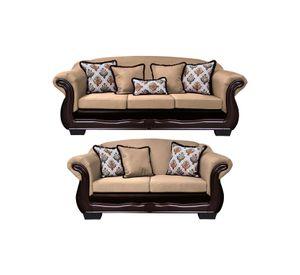 Living Con Resorte Estructural 7 Cuerpos Búfalo 4+3 Chenille+PU