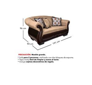 Living Con Resorte Estructural 7 Cuerpos Búfalo 4+3 Chenille+PU
