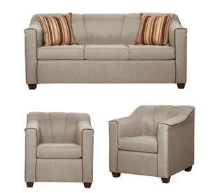 Juego de living 3-1-1 Venecia beige lino