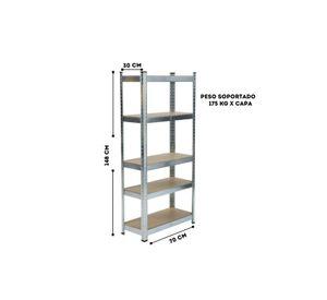 ESTANTE RACK METALICO 148X70X30 GALV