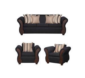Juego de Living 3-1-1 Marsella negro