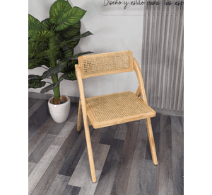 SILLA PLEGABLE DE RATTAN Y MADERA BELLY