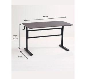 ESCRITORIO ELEVABLE O DE PIE MOOVE NEGRO METALICO