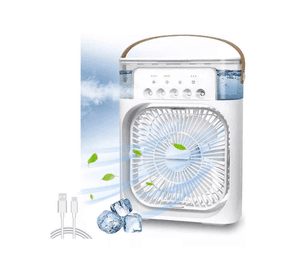 CLIMATIZADOR PORTÁTIL FRÍO 4 EN 1 VENTILADOR HUMIFICADOR ENFRIADOR LAMPARA&nbsp;LED&nbsp;220V&nbsp;USB