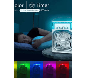 CLIMATIZADOR PORTÁTIL FRÍO 4 EN 1 VENTILADOR HUMIFICADOR ENFRIADOR LAMPARA LED 220V USB