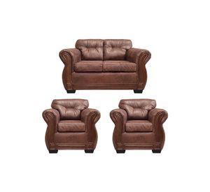 Living Con Respaldo Confortable 4 Personas Taurus 2+1+1 Envejecido X