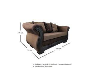 Living Con Resorte Estructural 9 Cuerpos 4+3+1+1 Grand Búfalo Lino Rústico Beige