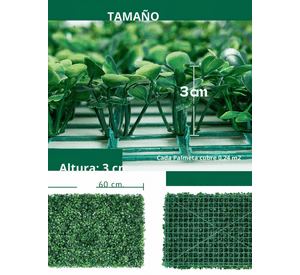 Pack 5 Palmetas artificial trebol vertical de 60x40cm - Envío Gratis