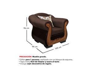 Living Con Resorte Estructural 6 Cuerpos Búfalo 4+1+1 Chenille+PU X